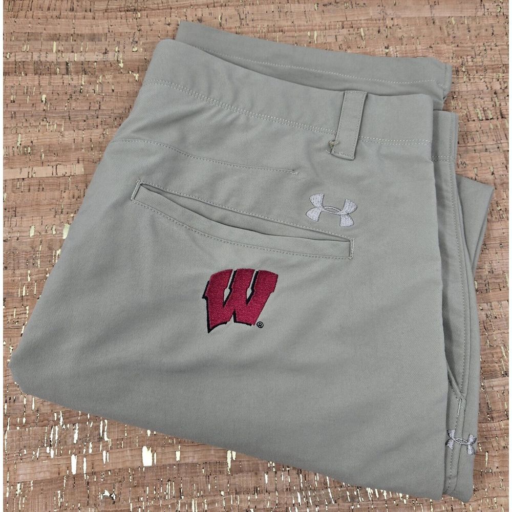 Under Armour Loose Men's UA Match‎ Play Golf Pants Size 36x32 Beige Wisconsin